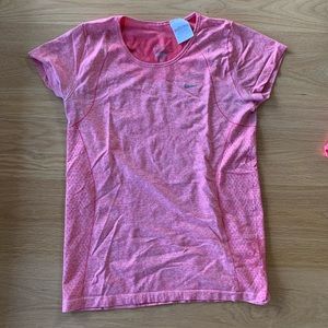 Nike Dri-FIT Short Sleeve Red Workout Top